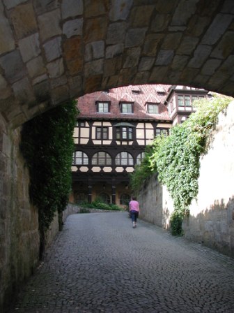 The Prince's Palace viewed from the entrance tunnel